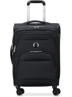 Expandable Softside Carry-On Luggage with Spinner Wheels, 21 Inch, Black Travel